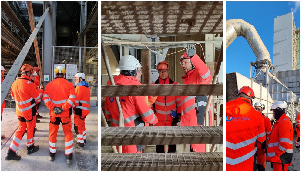 OPTERRA Mitarbeiter begegnen sich sicher.